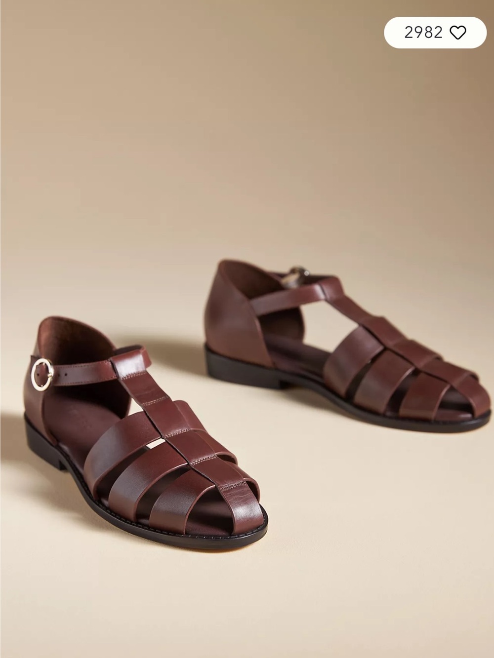 Pilcro Maris Fisherman Sandals in Brown Leather